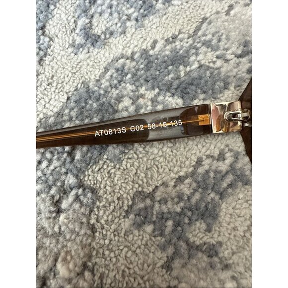 Ann Taylor Designer Oval Sunglasses Brown Fashion Wrap Gradient Lenses At0813s - Picture 7 of 8